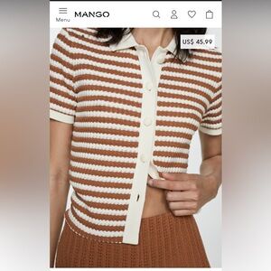 MANGO | Knitted Button Up Shirt